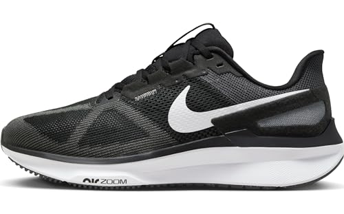 Nike Herren Air Zoom Structure 25 Wide Laufschuh, Schwarz Weiß Eisengrau, 38.5 EU Weit von Nike