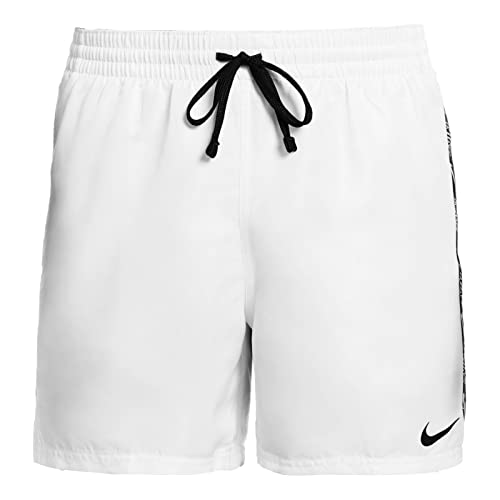 Nike Herren Badeshorts Badehose Beach Shorts Volleyshorts, Farbe:Weiß, Artikel:-100 White, Größe:2XL von Nike