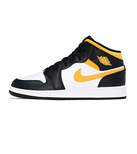 Nike Air Jordan 1 Mid GS Trainers 554725 Sneakers Schuhe (UK 4.5 us 5Y EU 37.5, White Pollen Black 177) von Nike