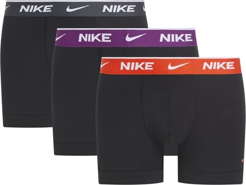 Nike Herren Boxer Da Uomo Trunk (Confezione Da 3) Ankle, Schwarz-Orange-Lila-Blau, L von NIKE