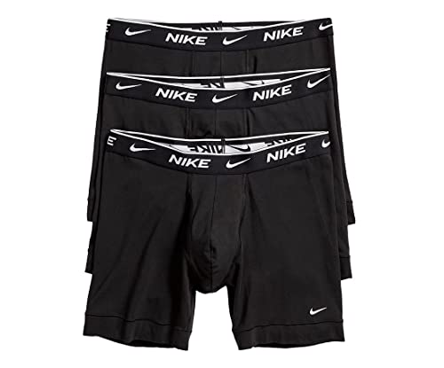 Nike Herren-Boxershorts, Baumwolle, Stretch, 3er-Pack, Schwarz (ke1107-001)/W, Medium von Nike