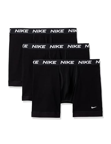 Nike Herren-Boxershorts aus Baumwolle, Stretch, mit Eingriff (3er-Pack), Schwarz/Schwarz/Schwarz, X-Large von Nike