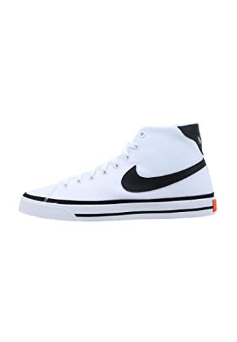 Nike Herren Court Legacy Canvas Mid Sneaker, White Black Team Orange, 40 EU Nike Herren Court Legacy Canvas Mid Sneaker, White Black Team Orange, 40 EU von Nike