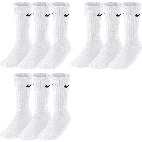 Nike Herren|Damen Socken Sx4508 001, Weiß / 3 Stück, L von Nike