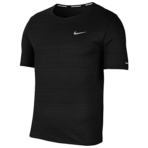 Nike Herren Df Miler T-Shirt, Black/Reflective Silv, M/T von Nike