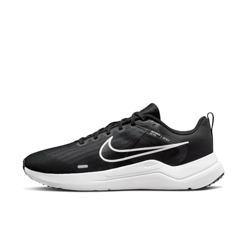 Nike Herren Downshifter 12 Laufschuh, Black/White-Dk Smoke Grey-Pure Platinum, 45 EU von Nike