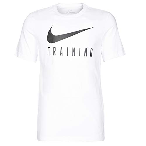 Nike Herren Dry Train T-Shirt, Weiß (White/Black), (Herstellergröße: Large) von Nike