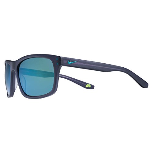 Nike Herren Flow R Ev1022 Sonnenbrille, Blau (MtBlW/GrnTrPwtLn), 58 von Nike