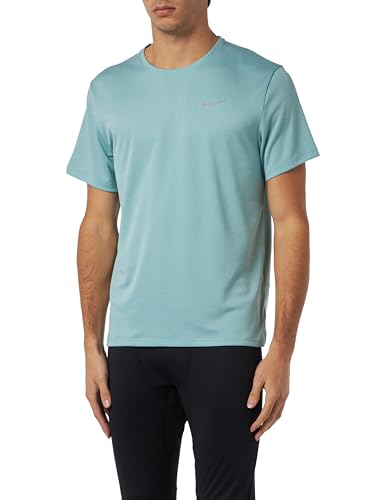 Nike Herren M NK DF UV Miler SS T-Shirt, Mineral/Jade Ice/Htr/Reflective SIL, L von Nike