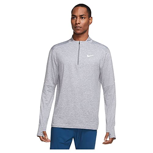 Nike Herren M Nk Df Elmnt Top Hz Sweatshirt, Smoke Grey/Grey Fog/Htr/Reflec, L von Nike