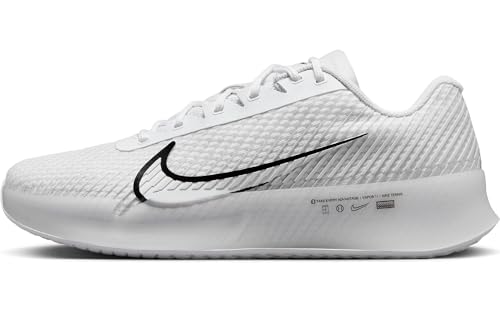 Nike Herren M Zoom Vapor 11 Hc Tennisschuh, Weiß Schwarz White Black Summit White, 47 EU von Nike