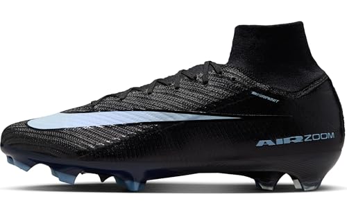 Nike Herren Mercurial Superfly 10 Elite High-Top normalen Rasen Fußballschuh, Black/Ice Blue, 36.5 EU von Nike