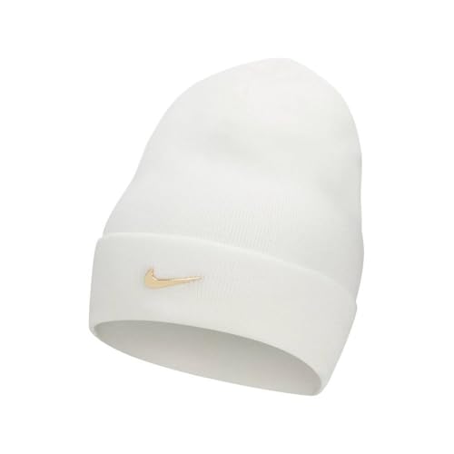 Nike Herren Peak Standard Cuff Metal Swoosh Beanie, Weiss/opulenter Garten, Einheitsgröße von Nike