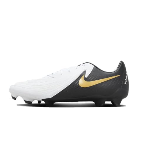 Nike Herren Phantom Gx Ii Academy Fg/Mg Fußballschuh, White Black MTLC Gold Coin, 46 EU von Nike