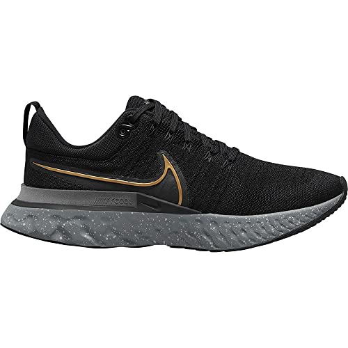 NIKE Herren React Infinity Run FK 2 Sneaker, Schwarz/metallisches Gold, 41 EU NIKE Herren React Infinity Run FK 2 Sneaker, Schwarz/metallisches Gold, 41 EU von NIKE