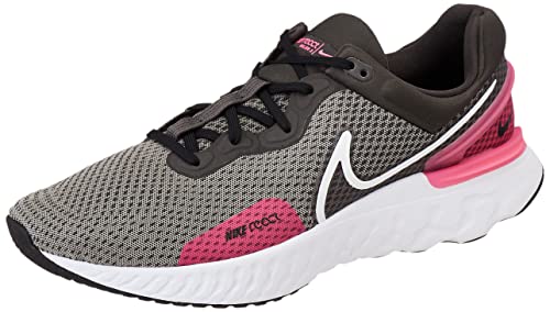 Nike Herren React Miler 3 Sneaker, MEDIUM ASH/White-Hyper PINK-Black, 43 EU von Nike