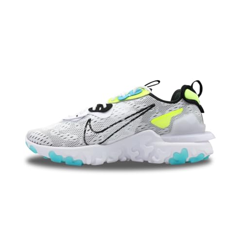 Nike Herren React Vision WW Laufschuh, White Black Volt Blue Fury, 45 EU von Nike