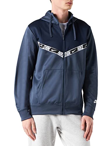 Nike Herren Repeat Kapuzenpullover, Thunder Blue/Obsidian/White, L von Nike