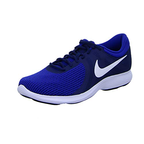 Nike Herren Revolution 4 EU Laufschuhe, Mehrfarbig (Midnight Navy/White/Deep Royal Blue 414), 43 EU von Nike