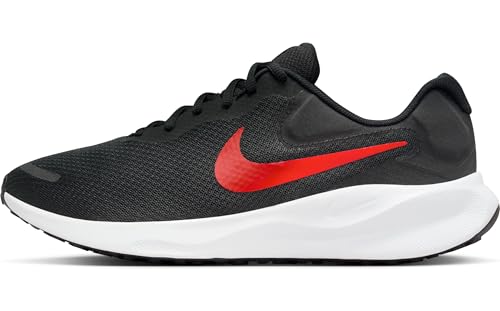 Nike Revolution 7 Straßenlaufschuh für Herren, Black/University Red-White, FB2207-003, 44 EU (10 US) von NIKE