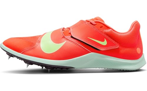 Nike Herren Zoom Rival Jump Sprung-Spike Leichtathletik-Schuh, Bright Crimson/Washed Coral-Lime Blast, 38.5 EU von Nike