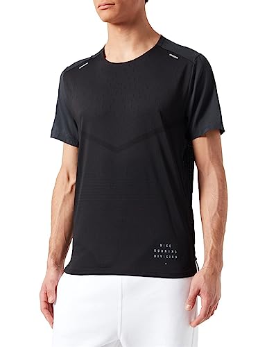 Nike Herren Run Devision Rise 365 T-Shirt, Black/Black/Reflective SIL, L von Nike