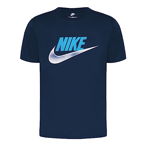 Nike Herren Shirt Kurzarmshirt Sportshirt Rundhalsshirt T-Shirt Futura, Farbe:Blau, Artikel:-410 Midnight Navy, Größe:M von Nike