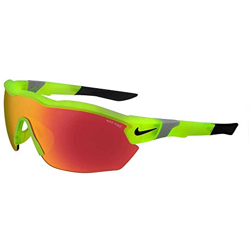 NIKE Herren Show X3 Elite E DJ2024 Sonnenbrille, Matte Volt/Road-RED Mirror von Nike