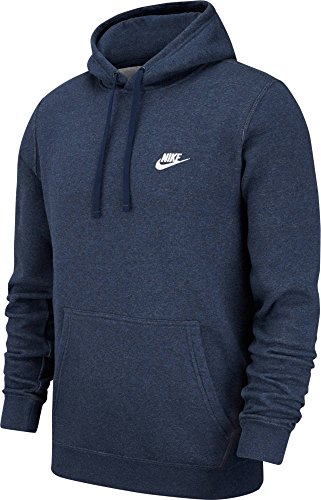 Nike Herren Sport Freizeit Kapuzen Hoodie Kapuzenpullover M NSW CLUB BV2654 410 Blau, Größe:XL, Farbe:402 NAVY/WHITE - Blau Weiß von Nike