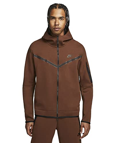 Nike Herren Sportswear Cacao Wow/Black Tech Fleece Full-Zip Hoodie, Cacao Wow/Black, Small von Nike