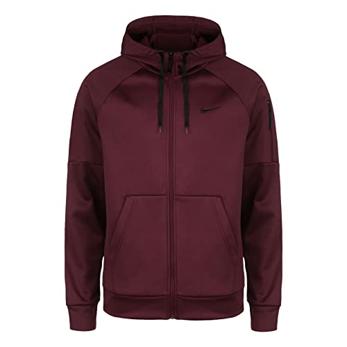 Nike Herren Sweatjacke Kapuzenjacke Therma Fit Jacke, Farbe:Bordeaux, Artikel:-638 Dark red, Größe:XL von Nike