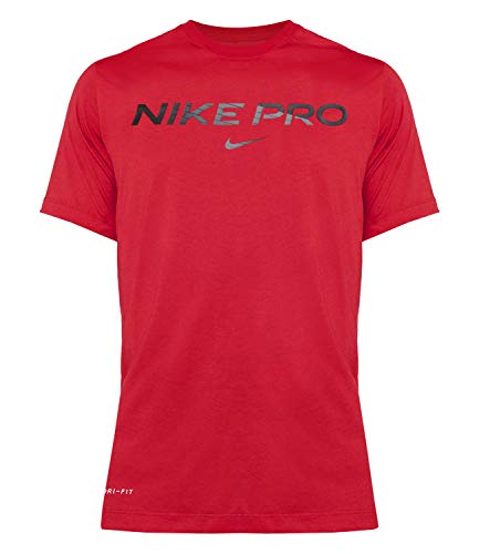 Nike Herren T-Shirt Fitnessshirt Trainingsoberteil Pro DA1587, Farbe:Rot, Größe:S, Artikel:-657 University red von Nike