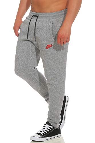 Nike Herren Trainingshose Air Heritage Fleece Cuffed Hose Grau (dunkelgrau) - M von Nike