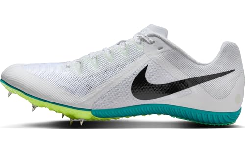 Nike Herren Zoom Rival Multi Multievent Spikes Leichtathletik-Schuh, White/Black-Bright Spruce-Vapor Green, 37.5 EU von Nike
