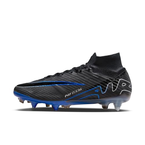 Nike Herren Zoom Superfly 9 Elite Sg-Proac Fußballschuh, Schwarz Blau Black Chrome Hyper Royal, 47.5 EU von Nike