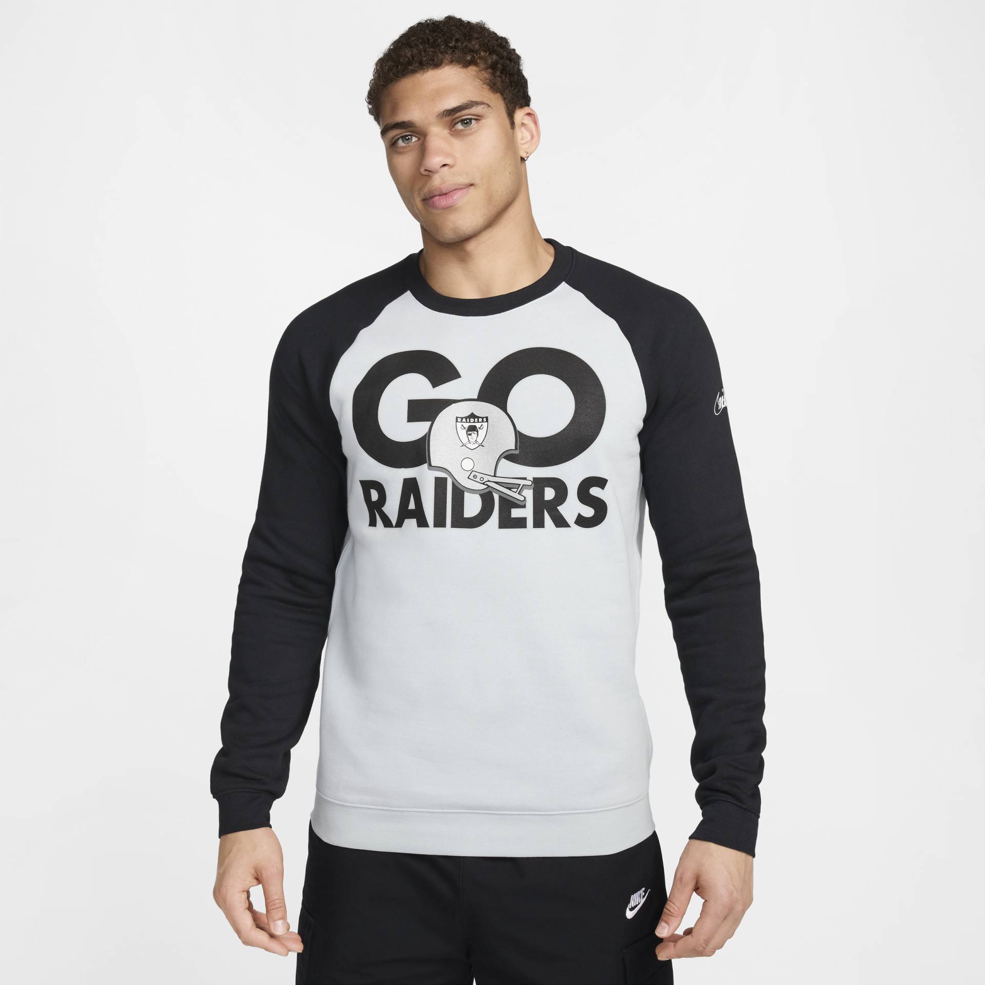 Nike Historic Raglan (NFL Raiders) Herren-Sweatshirt - Grau von Nike