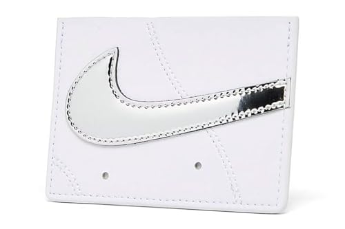 Nike Icon Air Force 1 Card Wallet Brieftasche Kreditkarten Führerschein Karten Metallic Silver, Weiß, One size von Nike