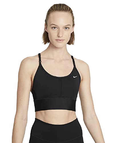 Nike Indy Longline Sport BH Bra (S, Black/White) von Nike