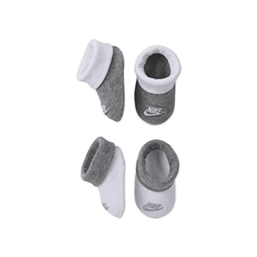 Nike Infant Baby Futura Booties (2 Pair) (Dark Grey Heather(NN0048-042) 0-6 Months) von NIKE