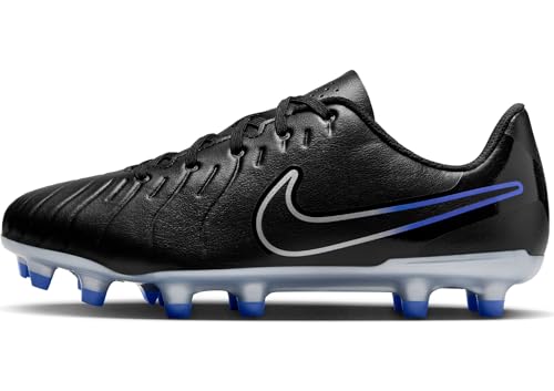 Nike JR Tiempo Legend 10 Club Black/Chrome-Hyper ROYAL Sportschuhe, Schwarz Silber Blau, 36 EU von Nike