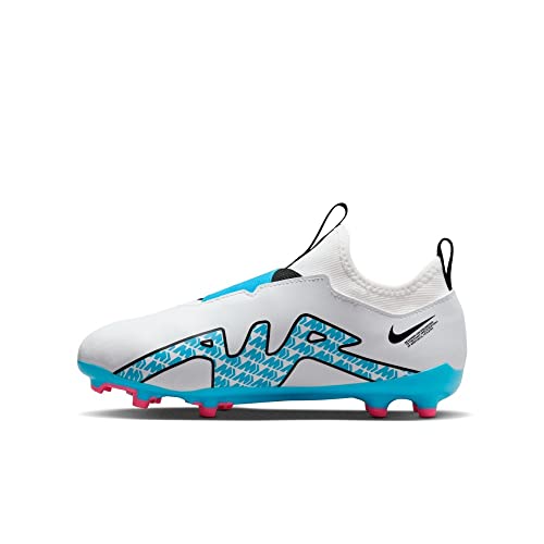 NIKE JR Zoom Vapor 15 Academy FG/MG Sneaker, Weiß/baltischblau-rosa Explosion, 38 EU von Nike