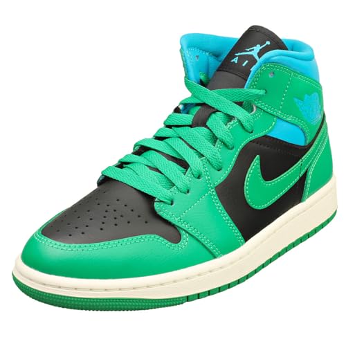 Jordan Damen WMNS Air Jordan 1 MID SE DO6699 200, Schwarz/Lucky Green-Aquatone, 44 EU von Jordan