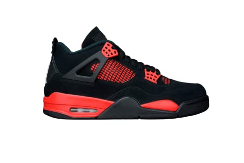 Herren Jordan 4 Retro Red Thunder Schwarz/Mehrfarbig (CT8527 016), schwarz/weiß-rot, 43 EU von Jordan