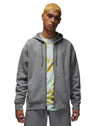 NIKE Jordan Essentials Fleece-Hoodie mit durchgehendem Reißverschluss für Herren, grau,XXL von Jordan