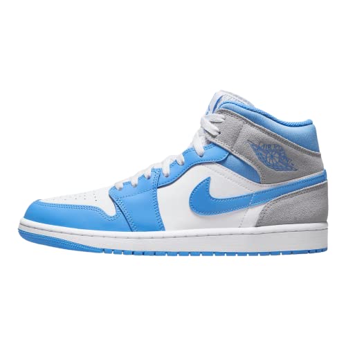 Nike Jordan Herren Air Jordan 1 Mid, Weiß/Uni Blau, 45.5 EU von Nike