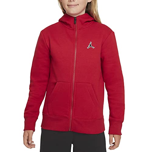 Nike Jordan Jungen Sweatshirt mit Kapuze und Reißverschluss Essentials Rot Code 95A714-R78, rot, 10 Jahre von Jordan