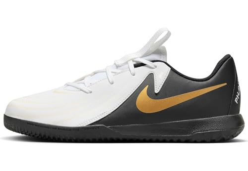 Nike Jr Phantom Gx Ii Academy Ic Fußballschuhe, White/Black-MTLC Gold Coin, 38 EU von Nike