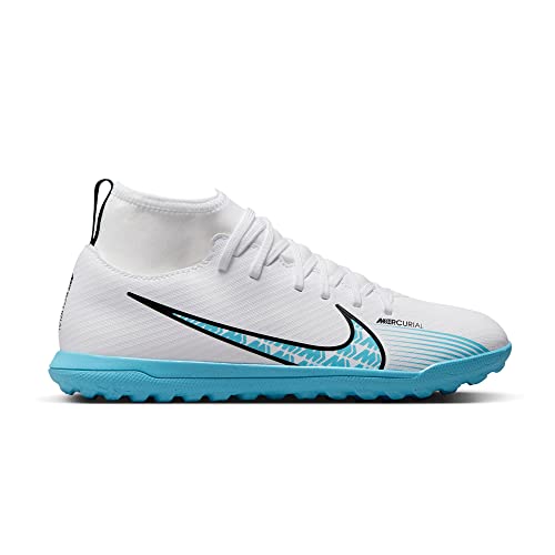 Nike Jr Superfly 9 Club Tf Sneaker, Weiß Baltischblau Rosa Explosion, 33 EU von Nike