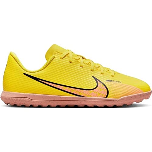 Nike Jr. Mercurial Vapor 15 Club Tf Football Shoes, Yellow Strike/Sunset Glow, 32 EU von Nike