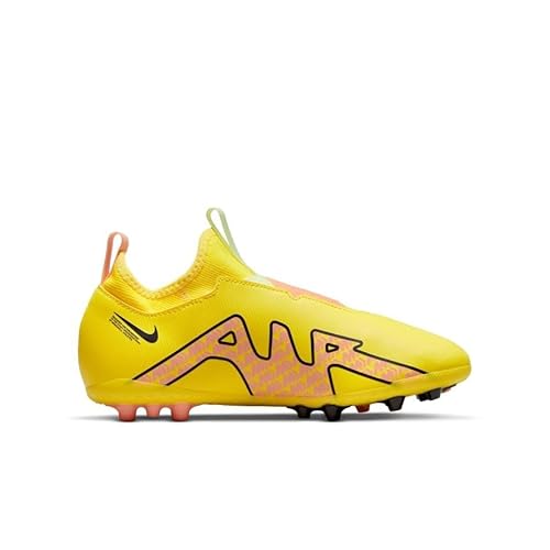 Nike Jr. Zoom Mercurial Vapor 15 Academy Ag Football Shoes, Yellow Strike/Sunset Glow-Volt Ice, 36.5 EU von NIKE